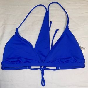 Vibrant blue bikini top